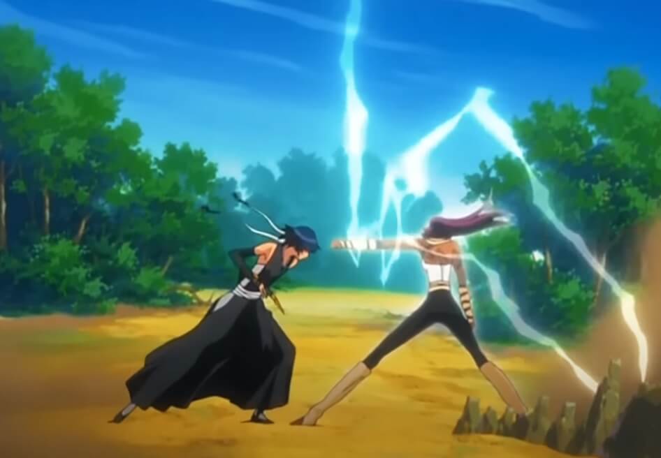 Yoruichi battle scene